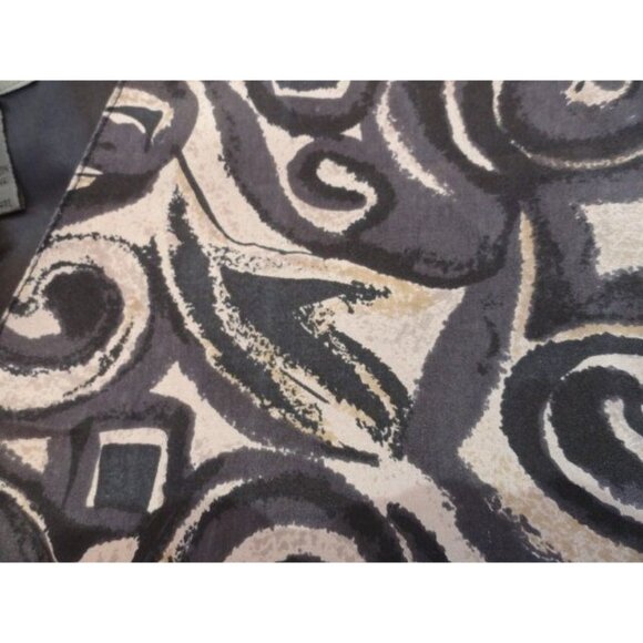 Vtg Men’s Robert Stock 100% Silk Black & Silver Paisley Vest Retro Mod Pockets L - Picture 9 of 9